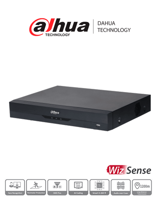Dvr/ Dahua/ Xvr5108he-4kl-i3/ 8 Canales 4k Con Tecnologia Wizsense Y Compresion H.265+. Admite 8 Canales Hdcvi + 8 Ip, Reconocimiento Facial En 2 Canales, Smd Plus, Proteccion Perimetral, 1 Sata De H