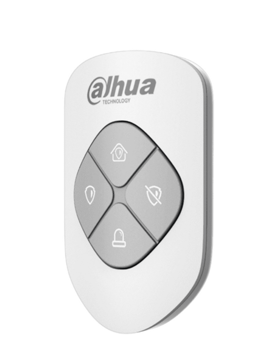 Control Remoto/ Dahua/ Dhi-ara24-w2/ Tipo Llavero De 4 Botones / Armado - Desarmado - En Casa - Emergencia / Funcion De Salto De Frecuencia / Led Indicador De Estado Color Rojo O Verde