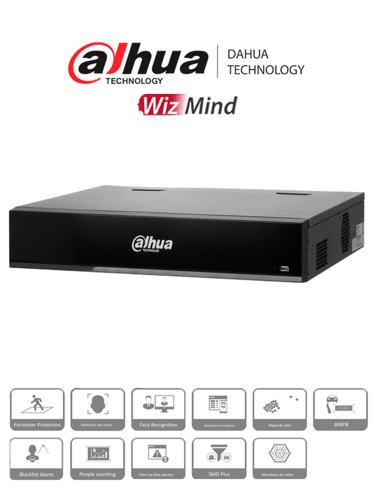 Nvr/ Dahua/ Dhi-nvr5432-ei/ Nvr De 32 Canales Ip 4k/ Wizsense/ Smart H.265+/ Rendimiento 384 Mbps/ Ia Nvr: DetecciÓn Y Reconocimiento De Rostros/ ProtecciÓn Perimetral/ Smd Plus
