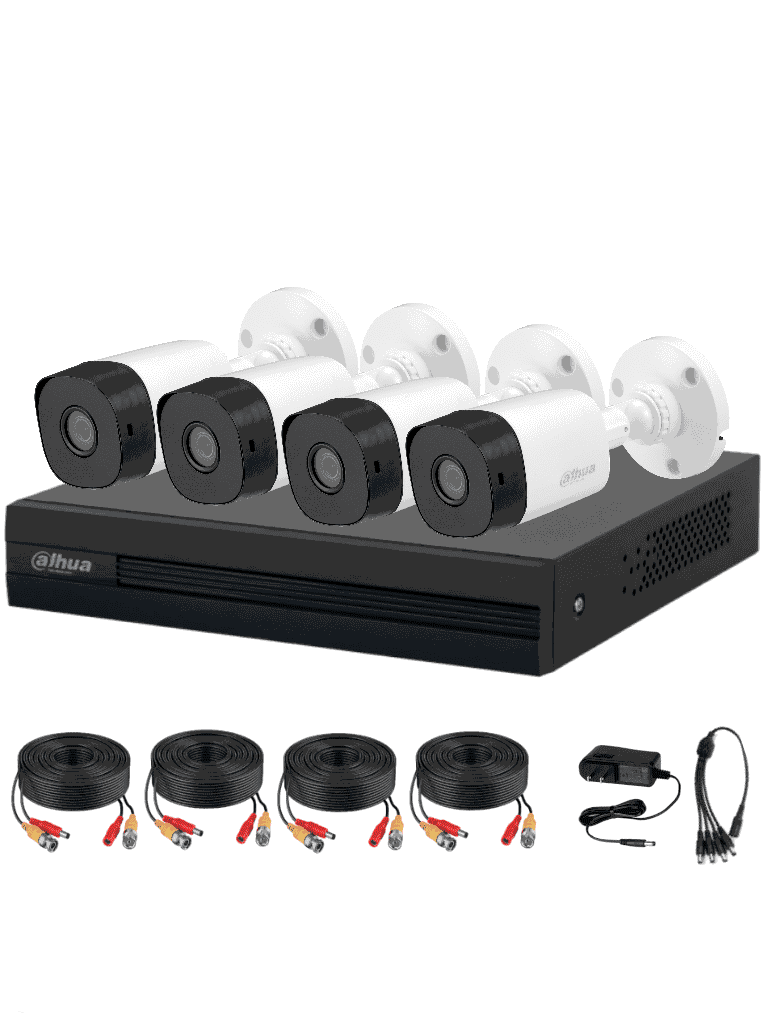Kit De 4 Canales De 1 Megapixel/ 4 Cmaras B1a11 Con Lente De 2.8mm/ 93 Grados De Apertura/ 4 Ch1 Ip O Hasta 5 Ch Ip/ Smd Plus/ Bsqueda De Humanos Y Vehculos/ Accesorios Incluidos/ Tipo Ms Vend
