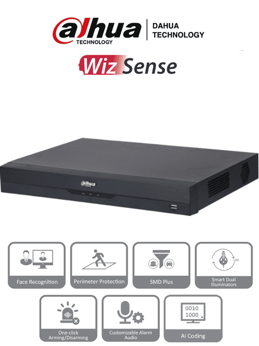 Dvr/ Dahua/ Xvr5216an-i3 - / De 16 Canales De 5 Mp Lite/ Wizsense/ H.265+// 16 Ch Hdcvi +8 Canales Ip/ Hasta 24 Ch Ip/ 2 Canales De Reconocimiento Facial