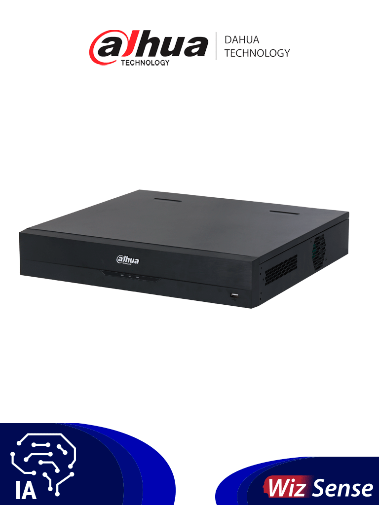 Nvr/ Dahua/ Dhi-nvr5432-ei/ Nvr De 32 Canales Ip 4k/ Wizsense/ Smart H.265+/ Rendimiento 384 Mbps/ Ia Nvr: DetecciÓn Y Reconocimiento De Rostros/ ProtecciÓn Perimetral/ Smd Plus