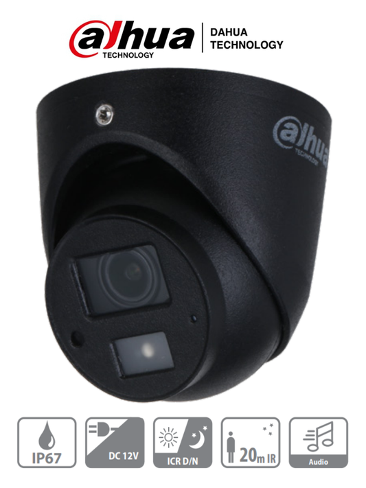 Camara Dahua Mini Domo 1080p / Especial Para Dvr Movil Dahua/ Lente De 3.6mm/ Angulo De 83 Grados/ Microfono Integrado/ Ir 20mts/ Shock-proof/ Ip67/