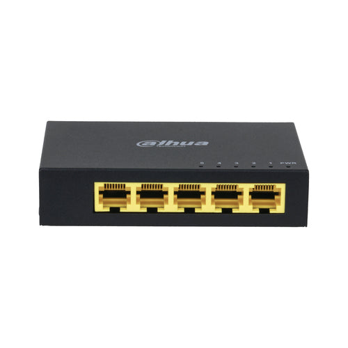 Switch/ Dahua/ Pfs3005-5gt- Gigabit De 5 Puertos No Administrable/ Capa 2/ 10/100/1000 Base-t/ Carcasa Metalica/ Switching 10g/ Tasa De Reenvio De Paquetes 7.44 Mbps/ Memoria Bufer De Paquetes 1mb/ C