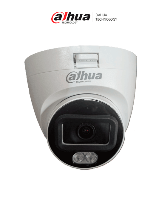 Camara Analoga/ Dahua/ Dh-hac-hdw1209tlqn-a-led-0280b-s3/ Domo Full Color De 2 Mp Con Lente De 2.8mm Y Angulo De 103°. Microfono Integrado, Iluminacion De 20m, Tecnologia Starlight Y Dwdr. Resistente