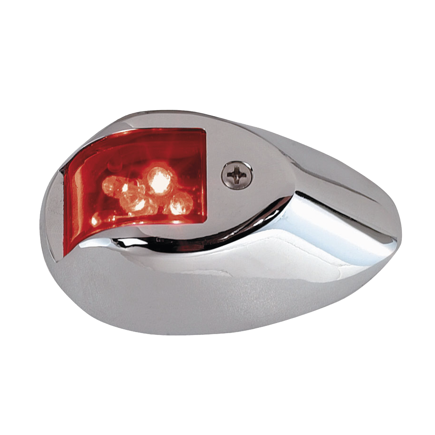 Set de Luces de Navegación Verticales Rojo / Verde con Carcasa en Cromo para Embarcaciones a Motor de Menos de 20 Metros