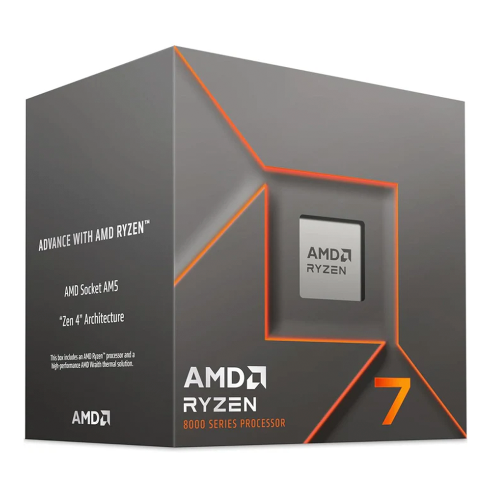 Procesador Amd Ryzen 7 8700f S-am5 8a Gen / 4.1 - 5 Ghz / Cache 16mb / 8 Nucleos / Sin Graficos / Con Disipador / Gamer Alto