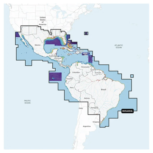Mapa México, Caribe y Brasil