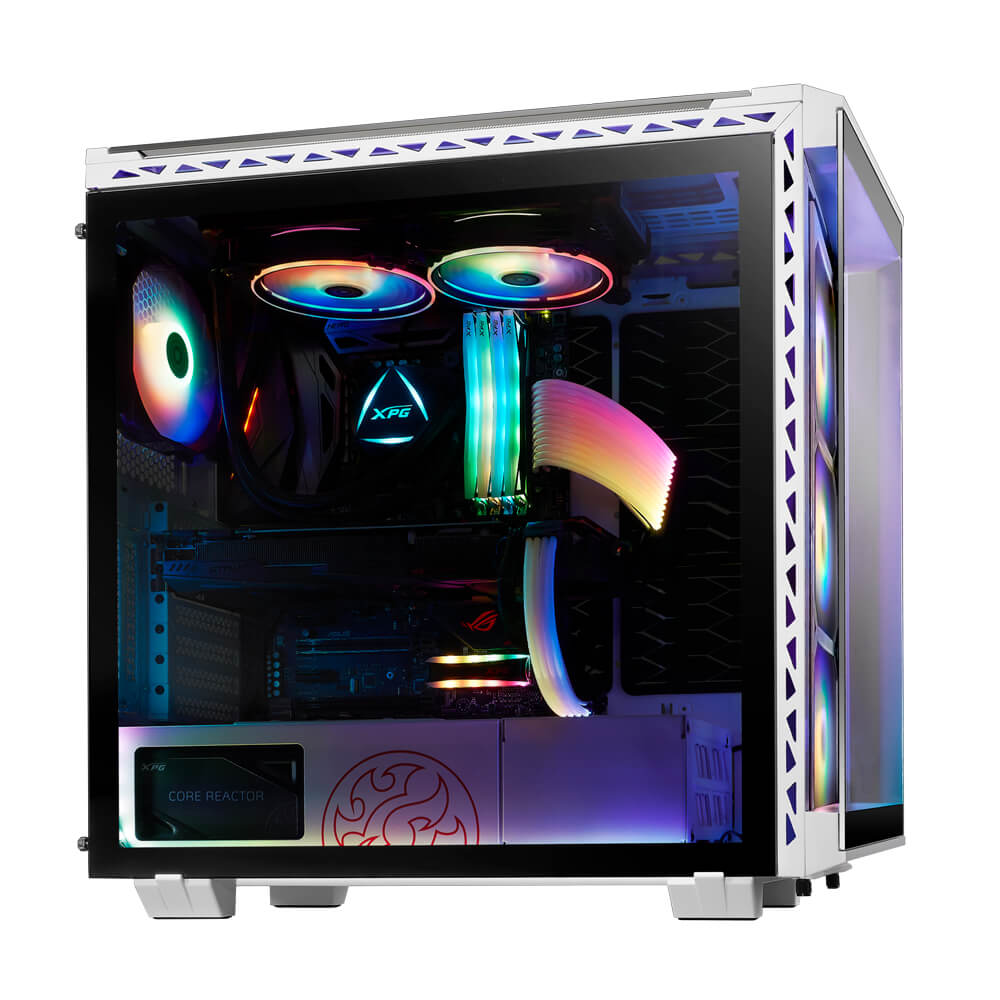 Gabinete Adata Xpg Battlecruiser Media Torre Atx Cristal Templado 4 Ventiladores Blanco (battlecruiser-whcww)