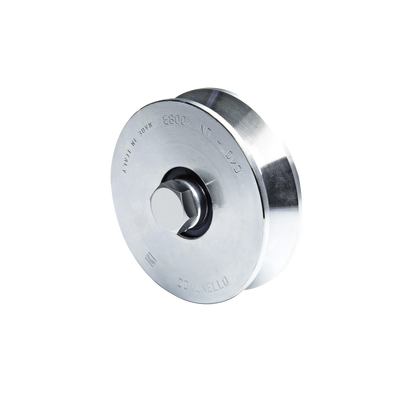 Rueda de 10 cm SIN Soporte Para Puertas Corredizas de Hasta 425 Kg / Canal Tipo "V"