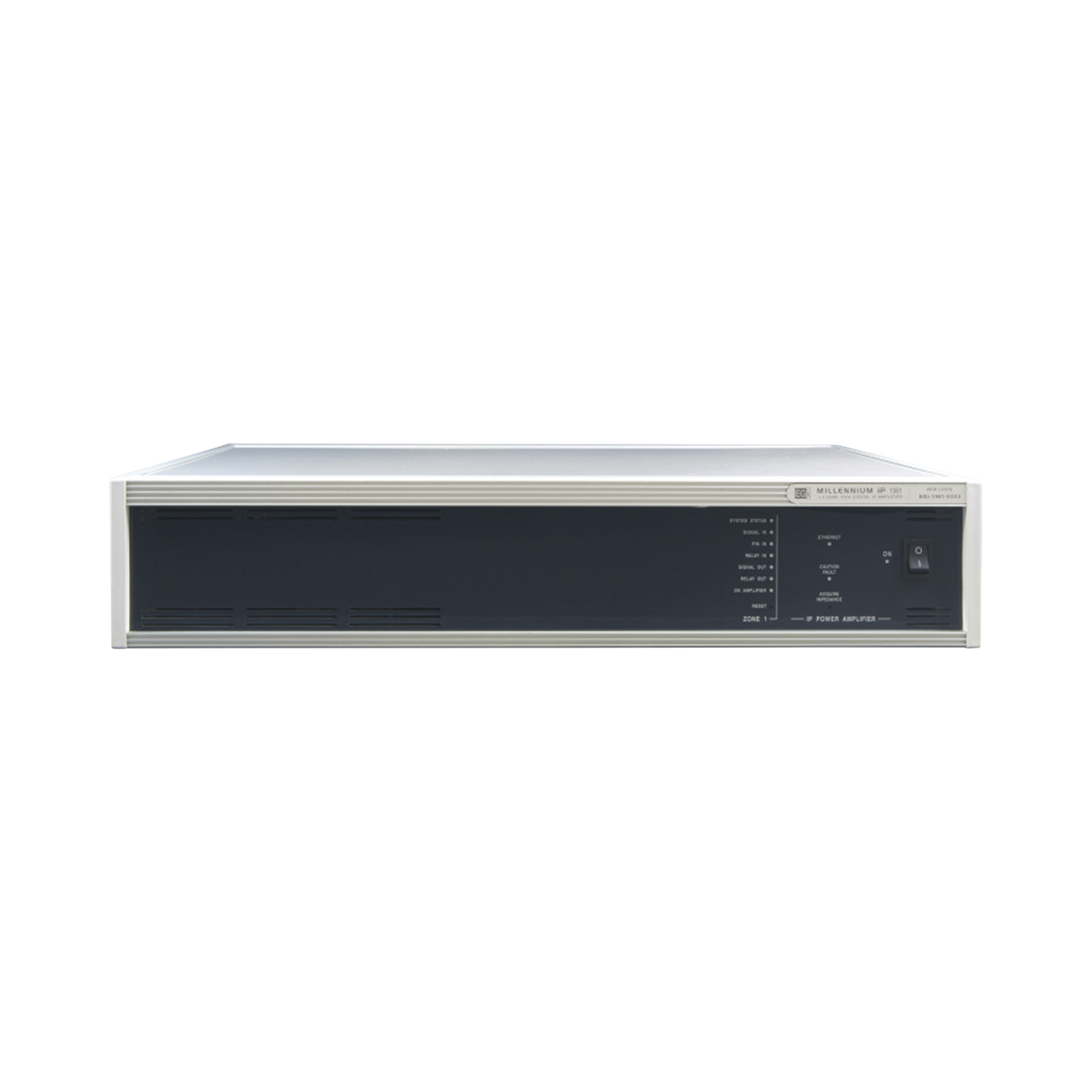 (1361) ETAPA DE POTENCIA DIGITAL 1x500W 100V MILLENNIUM IP CON CONECTIVIDAD IP LAN, SUPERVISON, CALIDAD DE SONIDO HQ PARA 1 ZONA, EN FORMATO RACK 2U