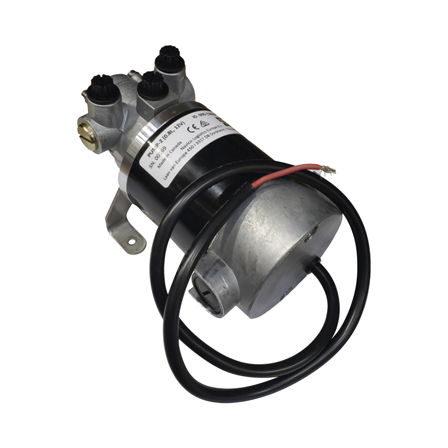 Bomba Hidráulica Reversible PUMP-2 / 12V DC / Flujo 0.8L (49 cu.in) por Minuto / Para Cilindros de 80 cc - 250 cc (4.9 - 15.2 cu.in) / Conexiones O-Ring Boss (ORB) / Incluye 3 Accesorios ORB-5 a 9/16 UNF / Compatible con SteadySteer