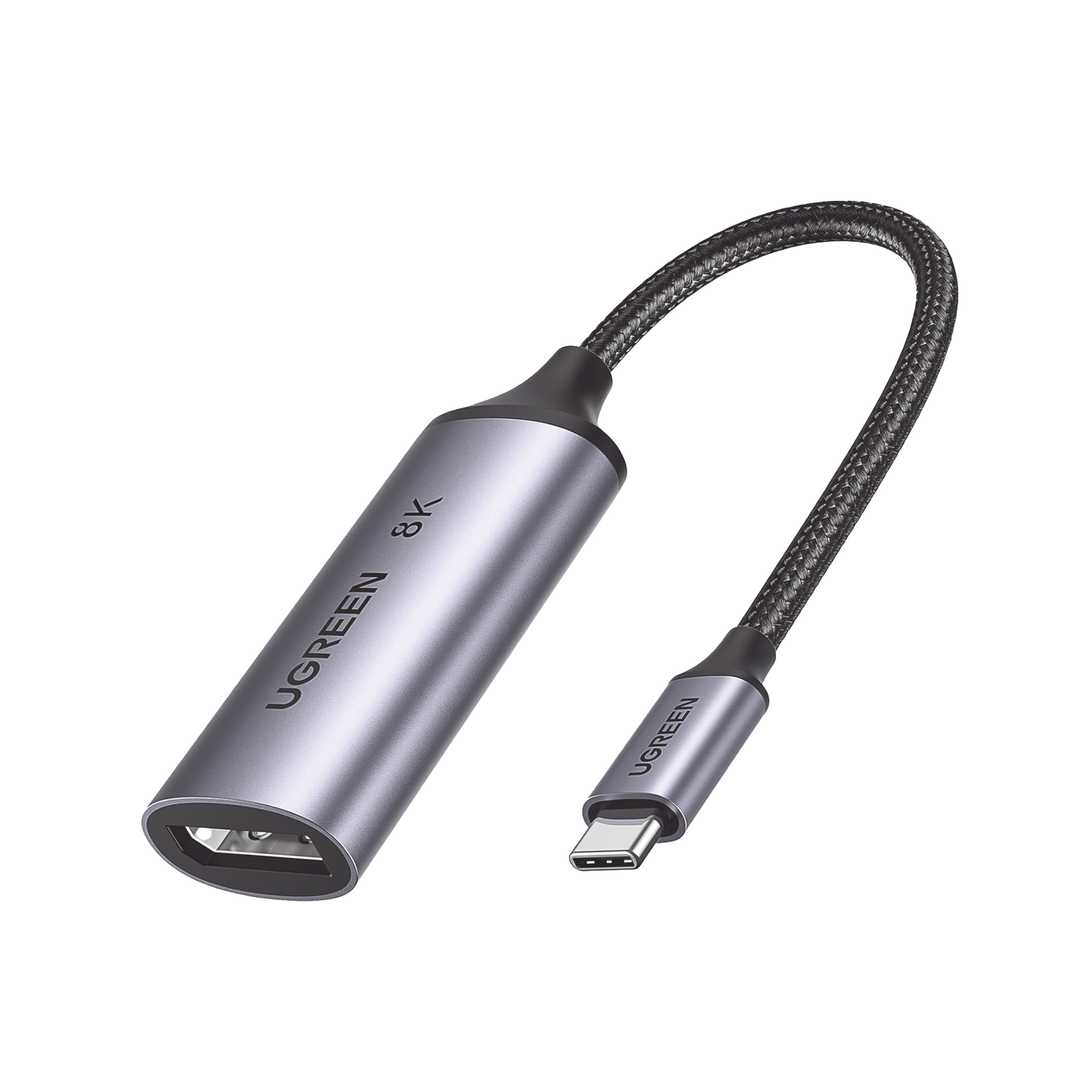 Cable Adaptador USB-C a DP 1.4 | 8K@60Hz | 4K@240Hz | Compatible con Thunderbolt 3 & 4 | HDR | eARC | DTS | Dolby | 3D | ALLM | VRR | Admite Multi-Stream (MST) | Longitud del cable 10cm | Caja de Aluminio.