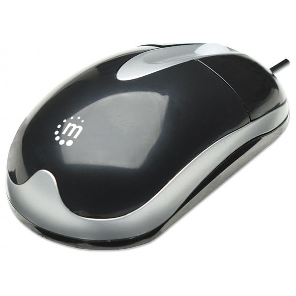 Mouse Optico, Manhattan, 177016, Usb Negro/plata