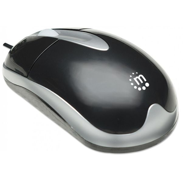 Mouse Optico, Manhattan, 177016, Usb Negro/plata