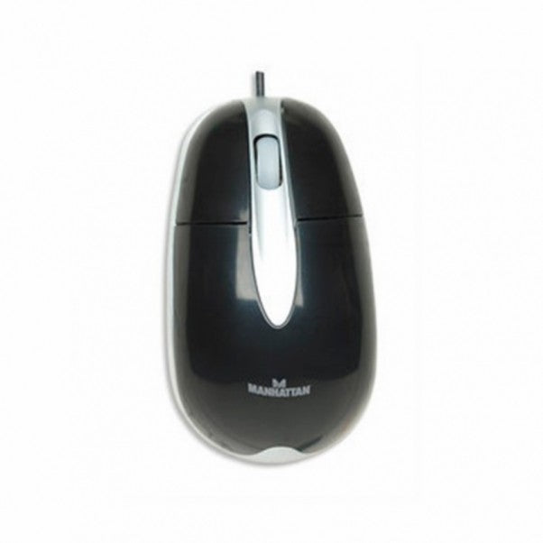 Mouse Optico, Manhattan, 177016, Usb Negro/plata