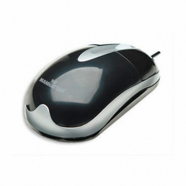 Mouse Optico, Manhattan, 177016, Usb Negro/plata