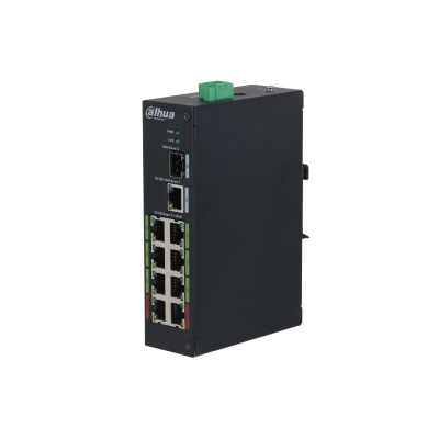 Switch/ Dahua/ Dh-lr2110-8et-120-v2/ Epoe 8 Puertos/ Hasta 800 Mts Con Camaras Epoe/ 120 Watts/ Switching 8.8g/ Ieee802.3af/ Ieee802.3at/ Hi-poe