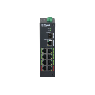 Switch/ Dahua/ Dh-lr2110-8et-120-v2/ Epoe 8 Puertos/ Hasta 800 Mts Con Camaras Epoe/ 120 Watts/ Switching 8.8g/ Ieee802.3af/ Ieee802.3at/ Hi-poe