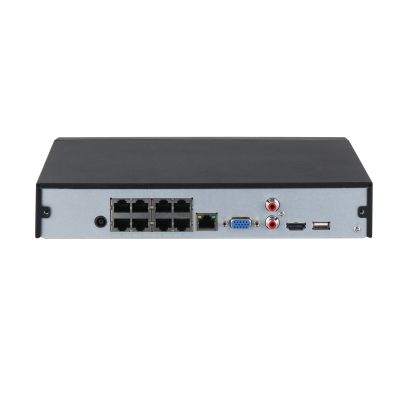 Nvr/dahua/dhi-nvr4108hs-8p-4ks3 Nvr De 8 Mp / 4k / 8 Canales Ip/ 8 Puertos Poe/ Rendimiento De 160 Mbps/ H.265/ 1 Baha Para Disco Duro/ Soporta Cmaras Wizsense/ Hdmi 4k Vga
