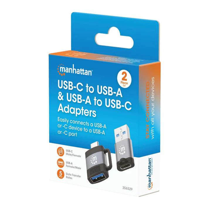 Adaptadores/manhattan/356329/ Kit De Adaptadores Usb-c A Usb-a Y Usb-a A Usb-c