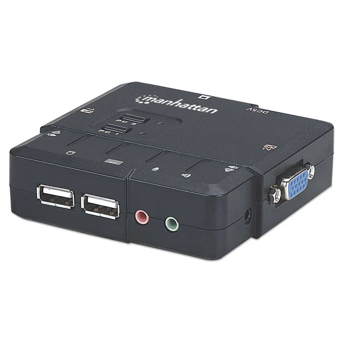 Switch Kvm ,manhattan,151252, Desktop Usb 2:1 Con Cables+audio