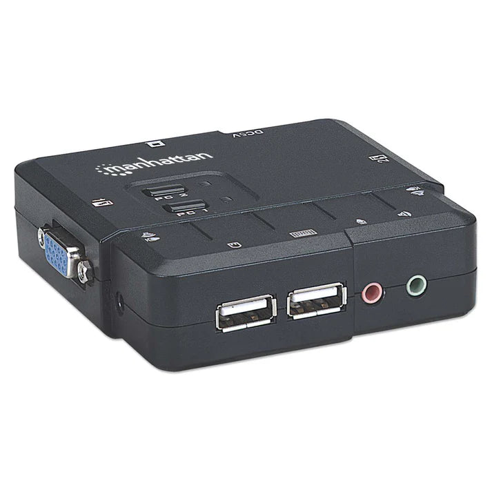 Switch Kvm ,manhattan,151252, Desktop Usb 2:1 Con Cables+audio