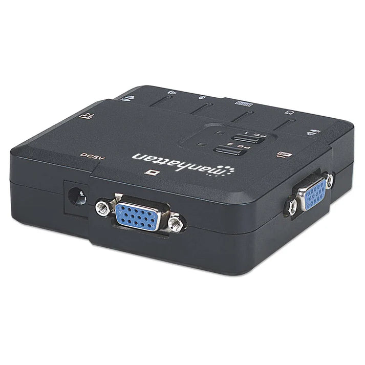 Switch Kvm ,manhattan,151252, Desktop Usb 2:1 Con Cables+audio