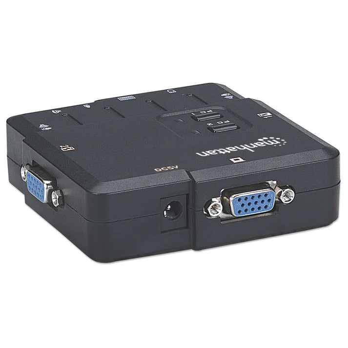 Switch Kvm ,manhattan,151252, Desktop Usb 2:1 Con Cables+audio