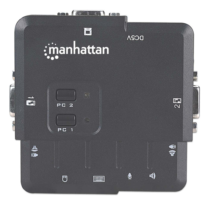Switch Kvm ,manhattan,151252, Desktop Usb 2:1 Con Cables+audio