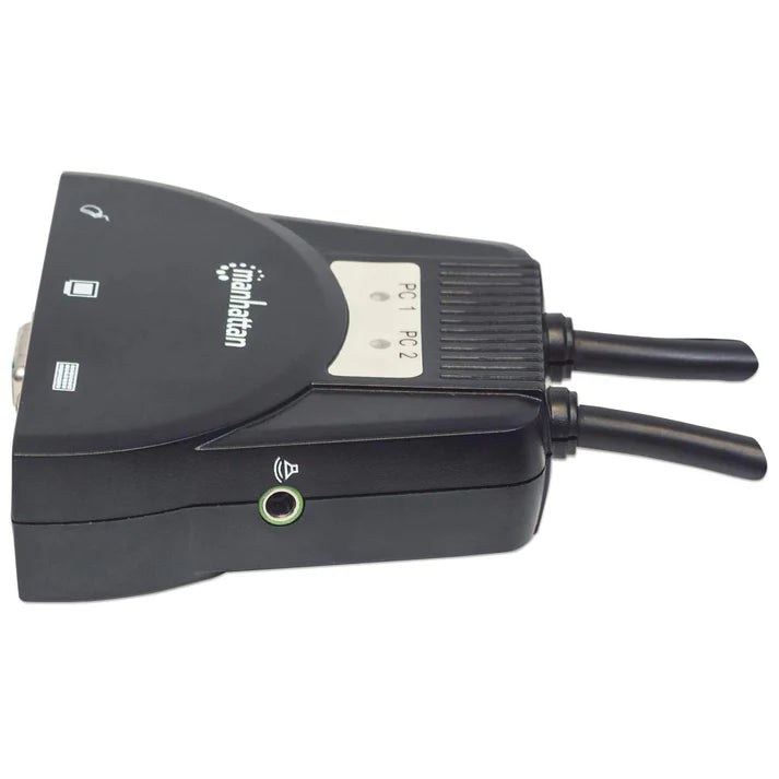 Mux Kvm ,manhattan,151245,mini Usb 2:1 Con Cables+audio