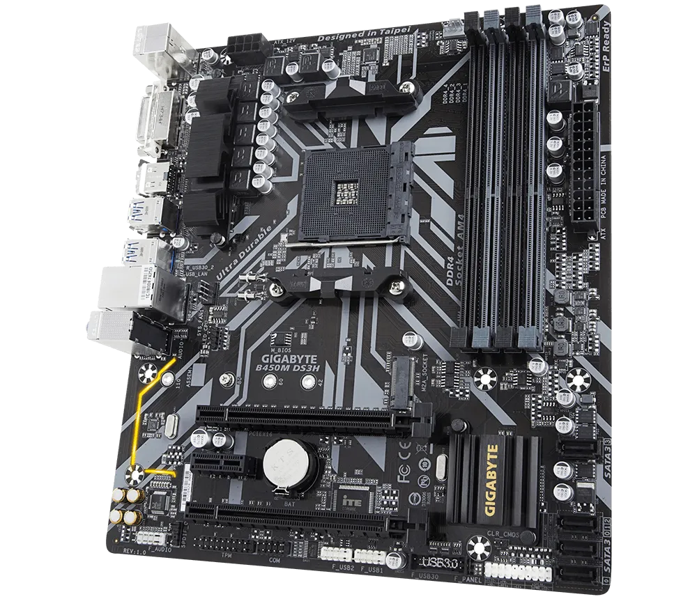 Mb Gigabyte B450 Amd S-am4 2a Gen/4xddr4 2933mhz/dvi/hdmi/4xusb3.1/m.2/ Micro Atx/gama Media