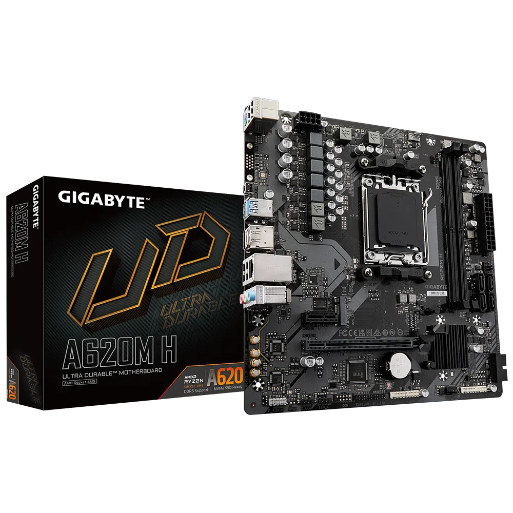 Tarjeta Madre Gigabyte A620m H / Socket Am5 / Ddr5 / Dp / Hdmi / Micro Atx / Gama Basica