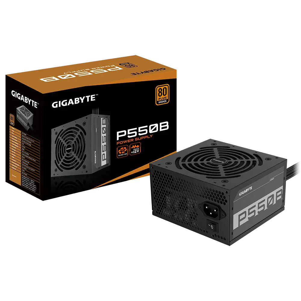 Fuente De Poder Gigabyte 550w/80 Plus Bronze/negro/atx/no Modular