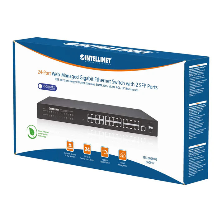 Switch,intellinet,560917, Gb 24 Ptos 19 ,admin + 2 Sfp