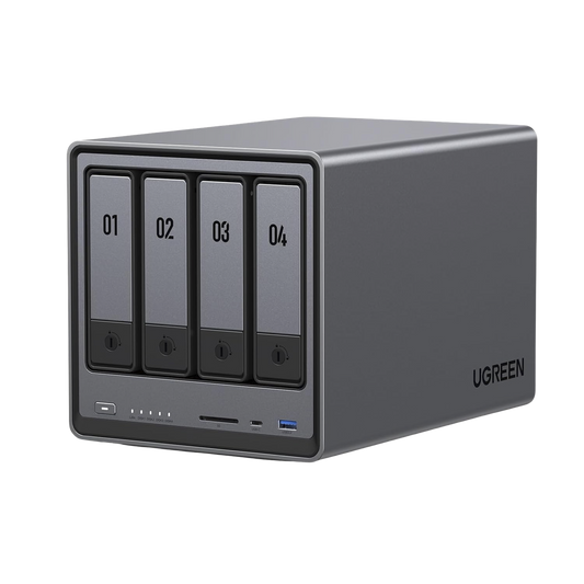 NASync DXP4800 | SO UGOS Pro |  Intel N100 12th Gen Intel® Quad Core™ | 4-Bahias (SATA) hasta 96TB | 2* M.2 SSD hasta 16TB| 8GB DDR5 (Exp. a 16GB) | 2.5Gb Dual Ethernet | HDMI 4K | 2* USB2.0 | 1*USB 3.2Gen | 1* USB 3.2Gen2 | 1*USB-C 3.2Gen2 | SD