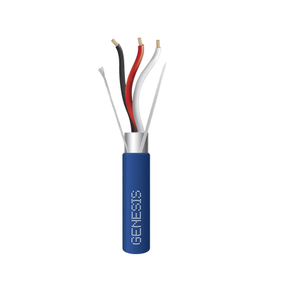 Bobina De 305 Metros (1000 Pies) De Cable 3 X 18 Awg / Plenum / Blindado / Tipo Fplp, Cmp, Cl3p / Color Azul / Para Aplicaciones En Sistemas De Seguridad, Audio, Control Y Otras Aplicaciones