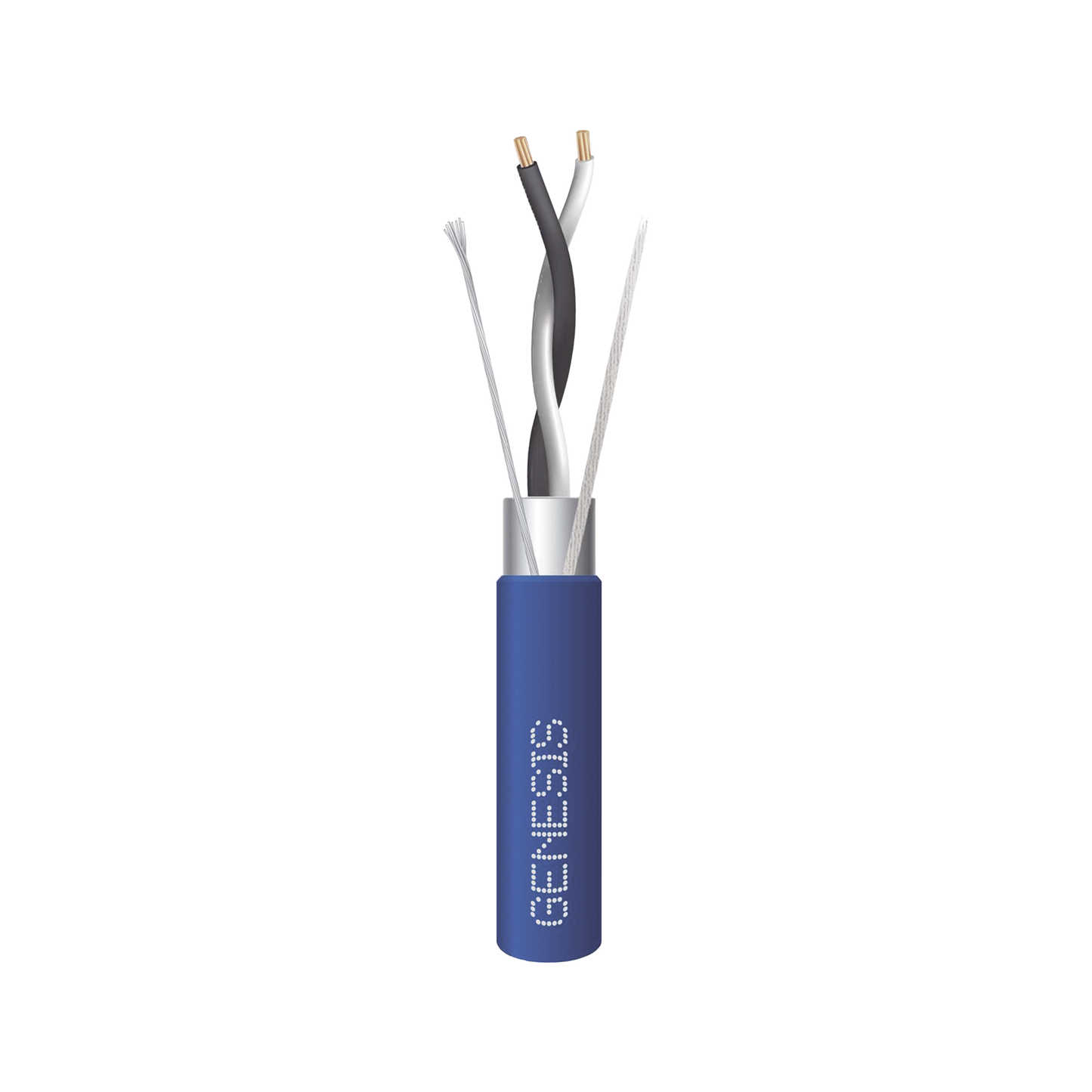 Bobina de 305 Metros de Cable BLINDADO / 2 x 22 AWG / Uso INTERIOR / Azul / Tipo CMP-CL3P, FPLP, FT6 / UL de COMUNICACIÓN de datos