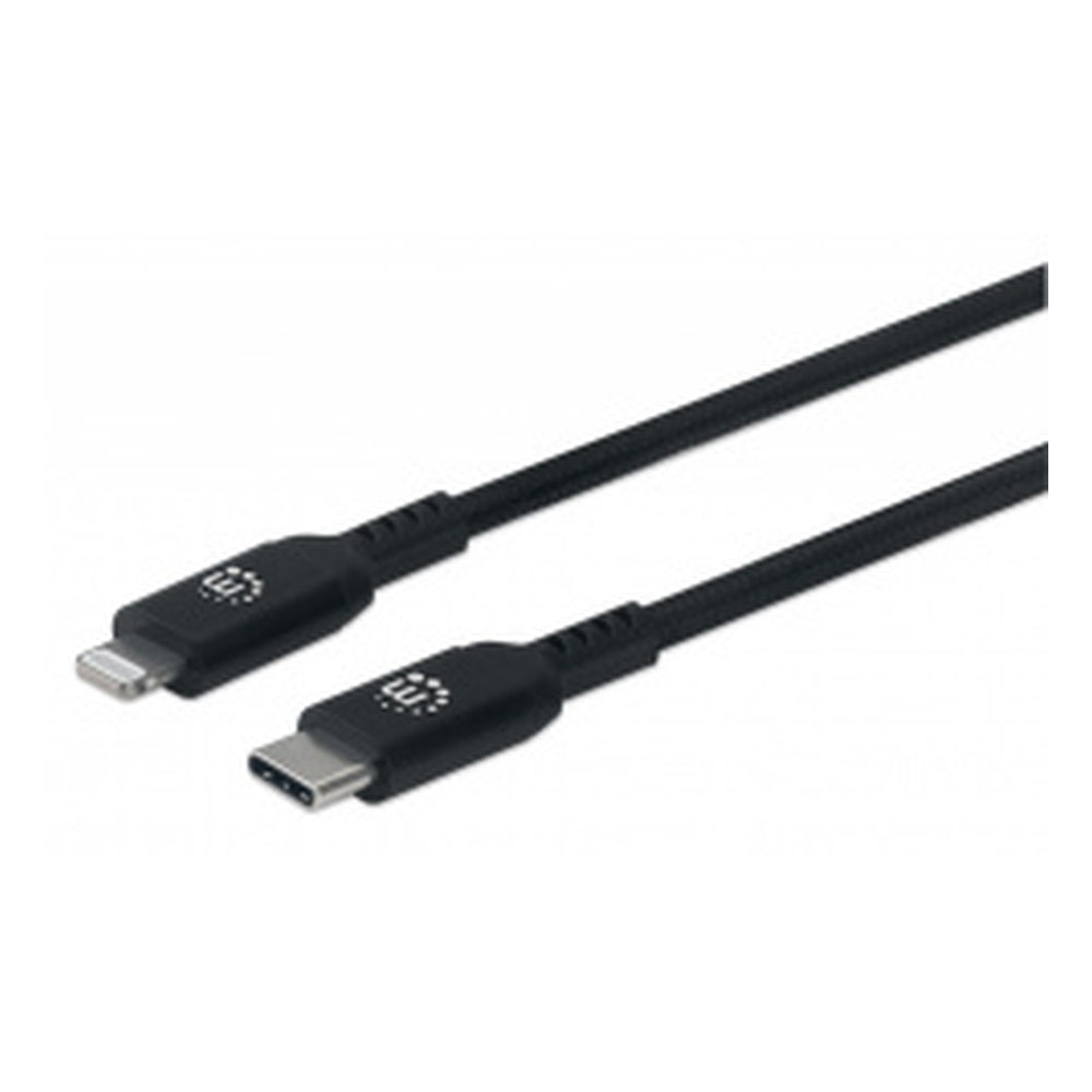 Cable Lightning,manhattan,394192, A Usb-c 0.5m, Negro