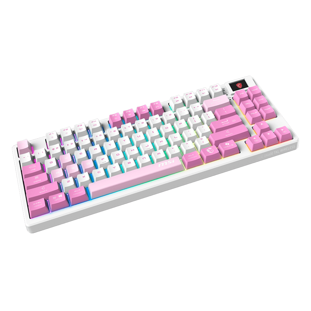 Teclado InalÁmbrico Msi Forge Gk600 Tkl W Violet Us InalÁmbrico / Bluetooth / Usb 2.0 / Rgb