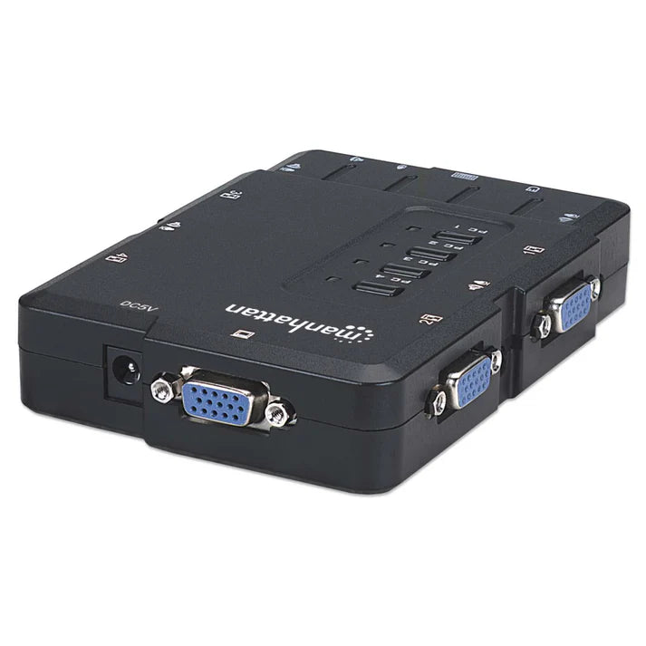 Switch Kvm,manhattan,151269, Desktop Usb 41 Con Cablesaudio