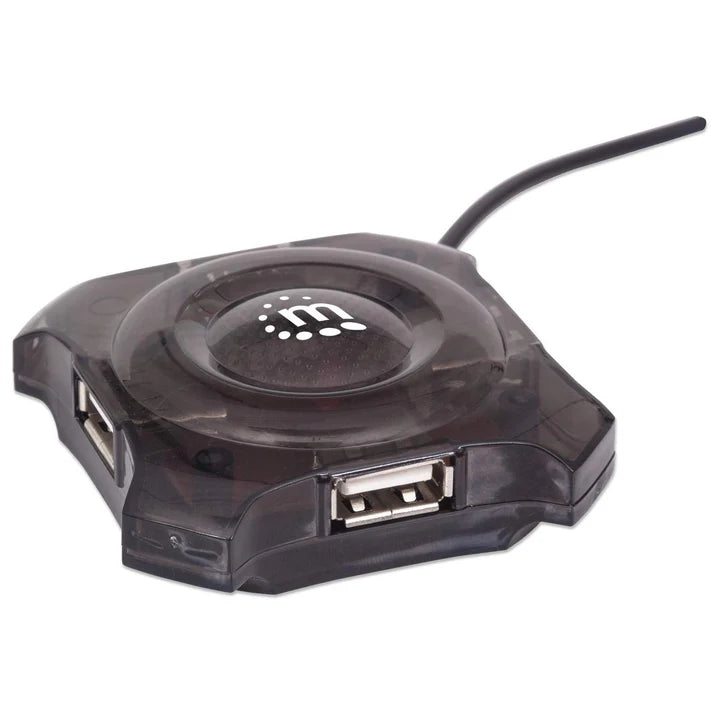 Hub Usb,manhattan,162272,4 Ptos Negro Economico