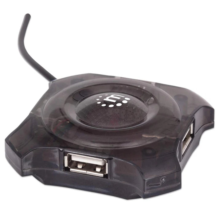 Hub Usb,manhattan,162272,4 Ptos Negro Economico