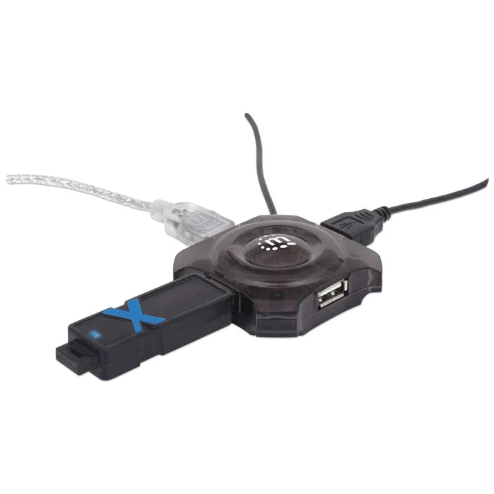 Hub Usb,manhattan,162272,4 Ptos Negro Economico