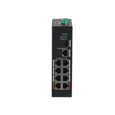 Switch Poe/ Dahua/ Pfs3110-8et-96/ De 10 Puertos/ 8 Ptos Poe/ 1 Pto Sfp De 1000 Mbps/ 1 Pto Rj45 10/100/1000/ 96 Watts Totales/ Soporta Poe Watchdog/ Switching 7.6 Gbps/ Tasa De Reenvio De Paquetes D