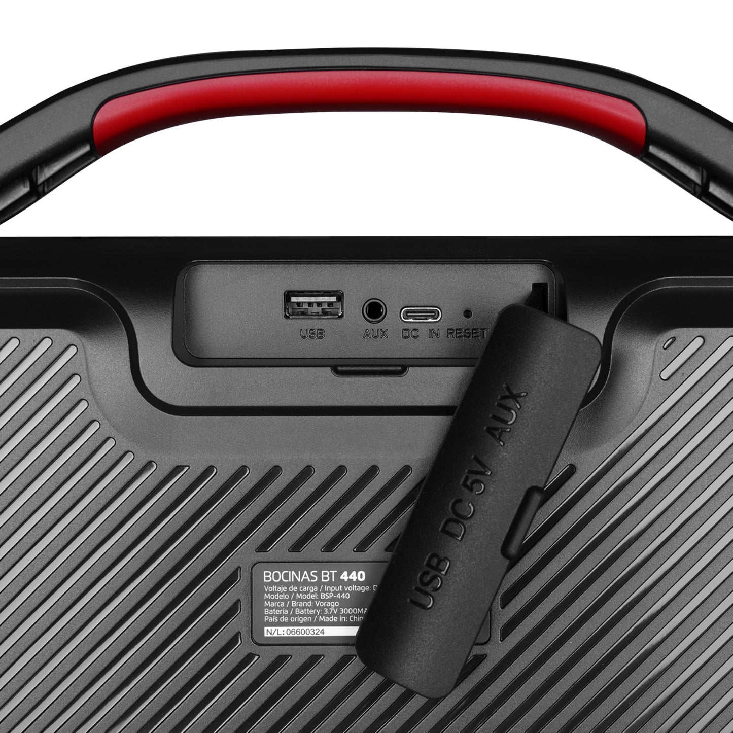 Bocina Inalambrica Vorago / Bsp-440, Bluetooth / Usb / Luz Frontal Rgb / Tws / 20w Rms Con Hasta 5 Hrs Autonomia / Ipx5