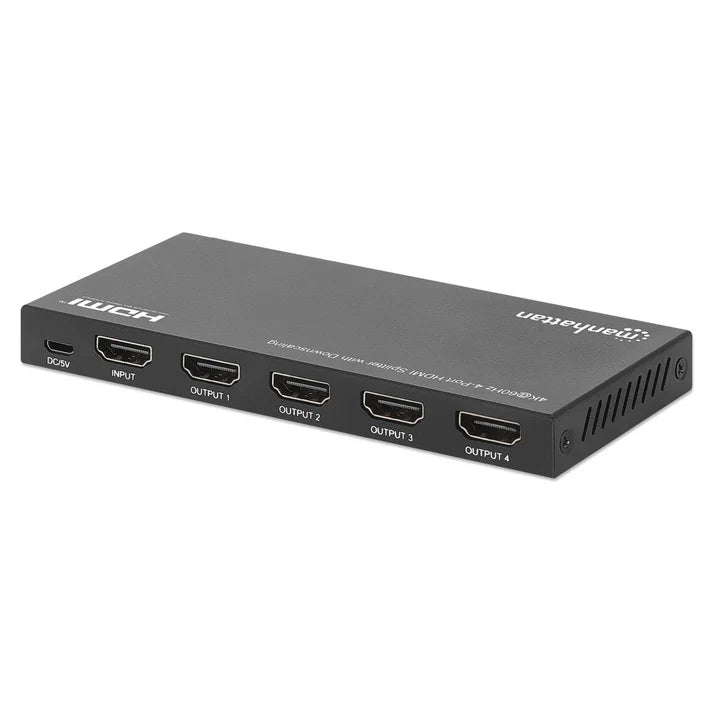 Splitter /manhattan/208369/splitter Hdmi Con 4 Puertos 4k Y Reductor De Escala