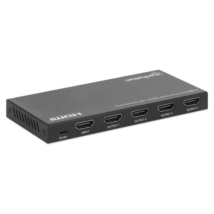 Splitter /manhattan/208369/splitter Hdmi Con 4 Puertos 4k Y Reductor De Escala