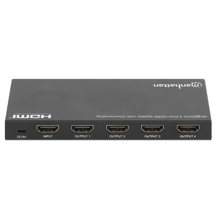Splitter /manhattan/208369/splitter Hdmi Con 4 Puertos 4k Y Reductor De Escala