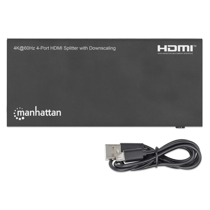 Splitter /manhattan/208369/splitter Hdmi Con 4 Puertos 4k Y Reductor De Escala
